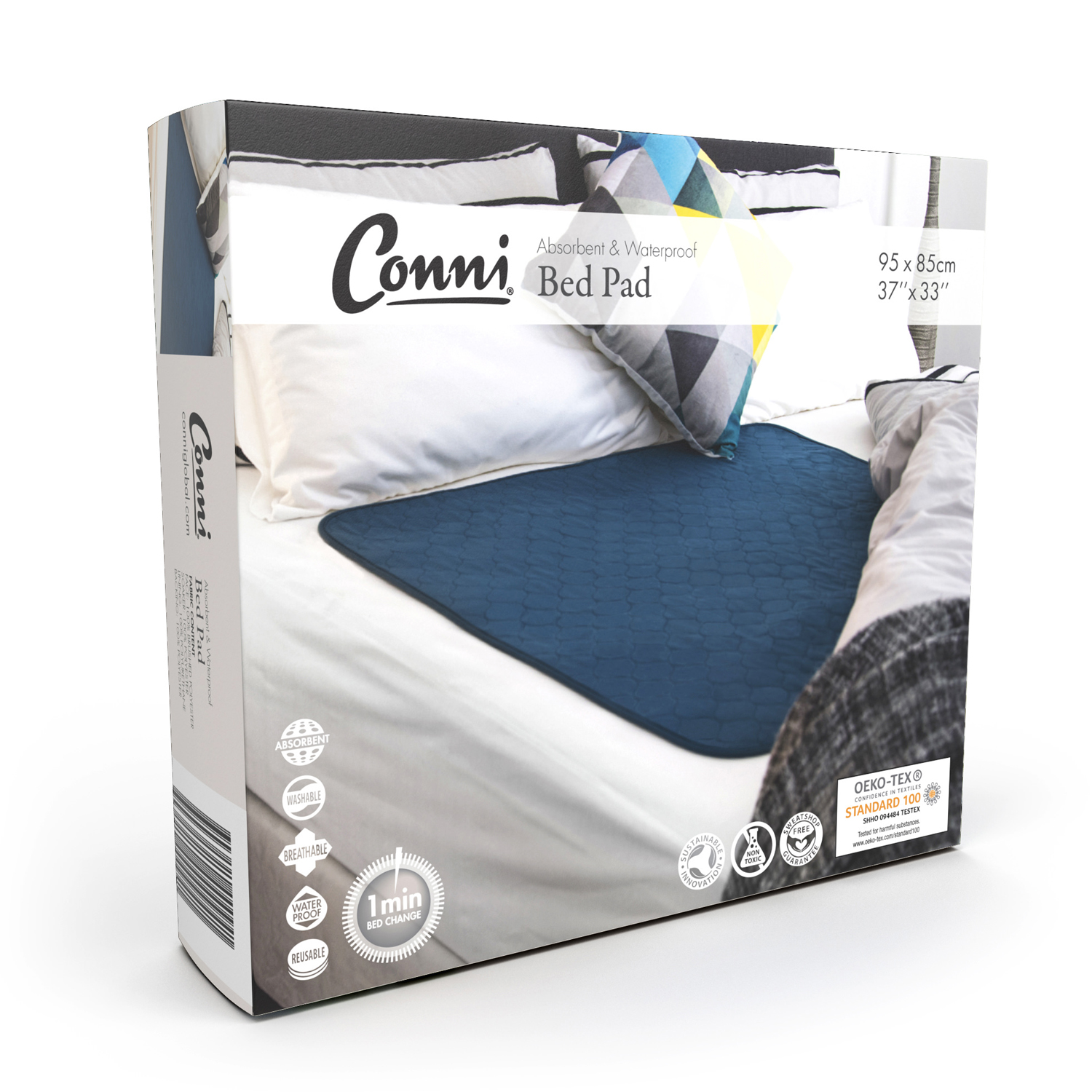 Conni waterproof bed pad for incontinence